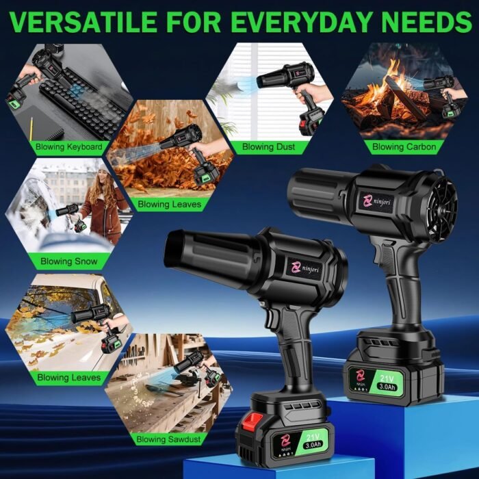 Close-up of the high-speed brushless motor in the garden tools blower, providing powerful airflow.