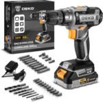 Power tools for home improvement with 20V cordless drill, 18+1 torque settings, and versatile drill bits for all your DIY tasks.