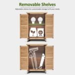 Vertical storage shed focusing on the sloping roof covered with waterproof asphalt to prevent water accumulation and ensure longevity.